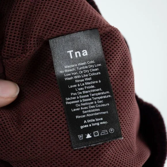 Aritzia TNA Dope Dyed Trackpant Burgundy Maroon | Medium - Picture 7 of 8